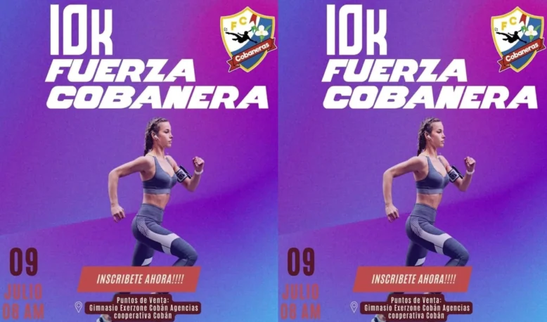 Se viene el evento 10k Fuerza Cobanera